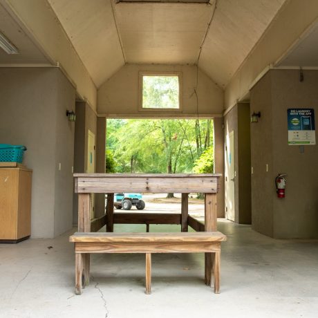 Table area in the laundry room