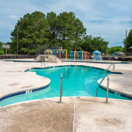 Pool area at Palmetto Shores Resort