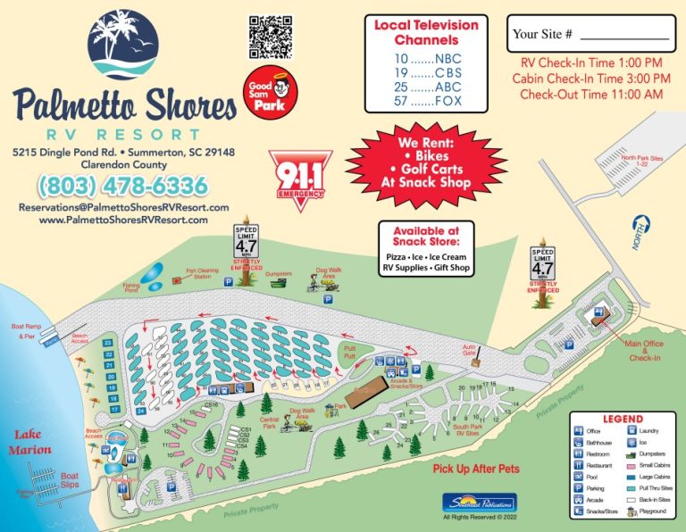 Map of Palmetto Shores RV Resort
